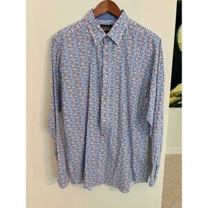 Cremieux Premium Denim Mens Music Notes Long Sleeve Button Down Shirt